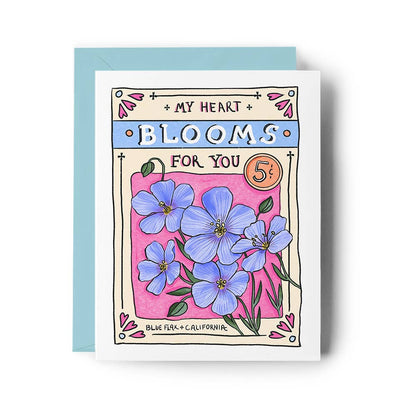Brenna Daugherty Illustration - Love & Anniversary Card – Vintage Seed Packet Flowers