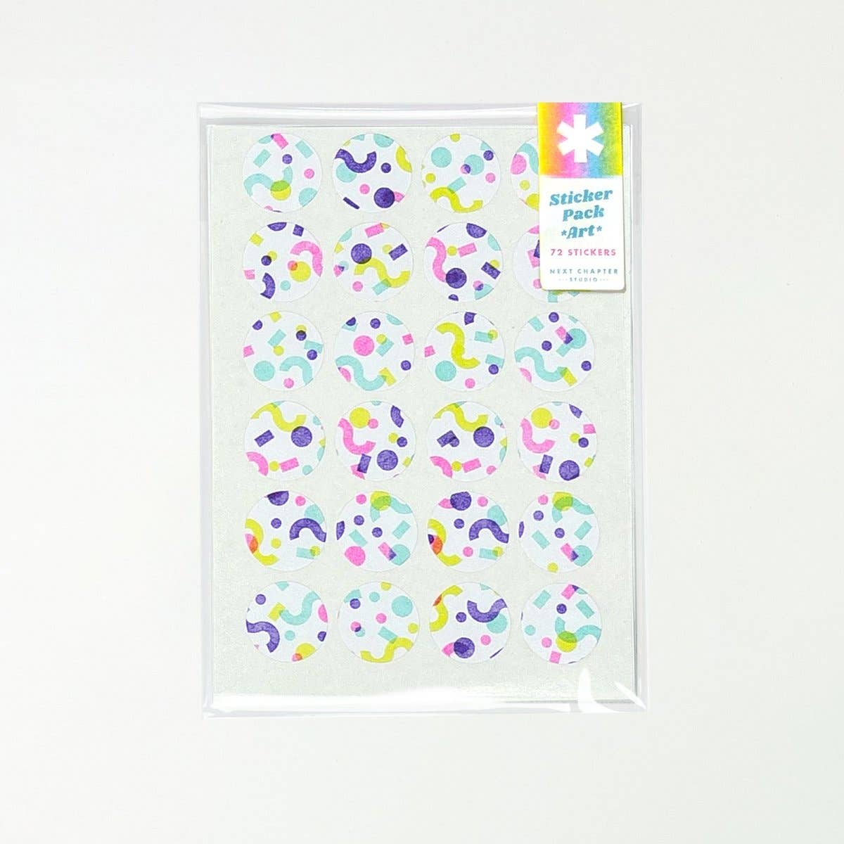 Next Chapter Studio - Sticker Pack - 1" Circles - Art: No Hanger / Smiley Faces