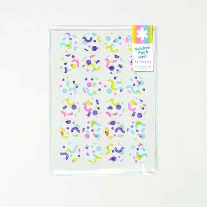 Next Chapter Studio - Sticker Pack - 1" Circles - Art: No Hanger / Smiley Faces