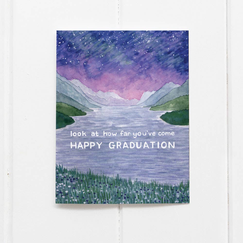 Yardia - Happy Graduation Card - Watercolor Congratulations Card