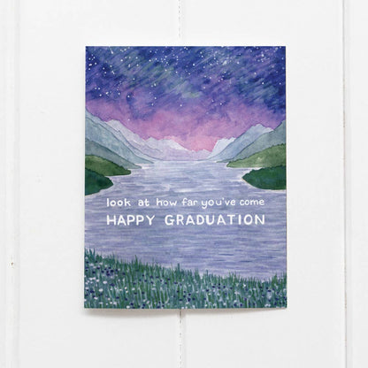 Yardia - Happy Graduation Card - Watercolor Congratulations Card