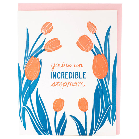 Smudge Ink - Tulips Stepmom Card