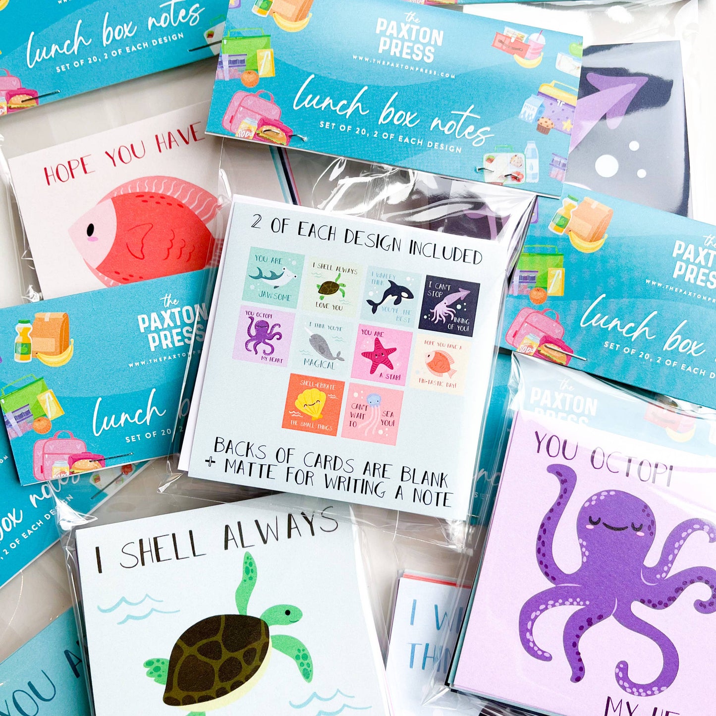 The Paxton Press - Lunch Box Notes - Sea Creatures