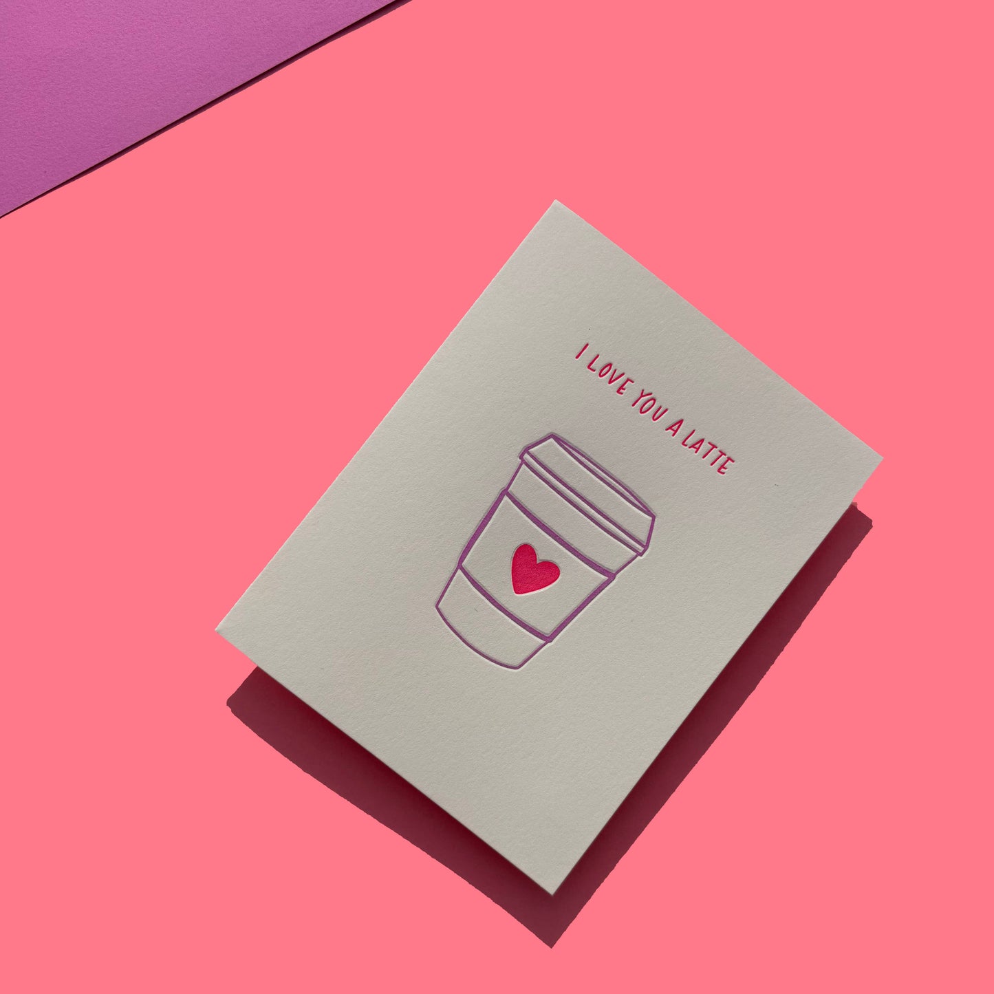INK MEETS PAPER - I Love You a Latte - Love card - Valentine's Day card