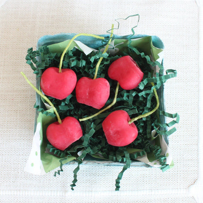 Happy Organics - Cherry Beeswax Birthday Candles: 10