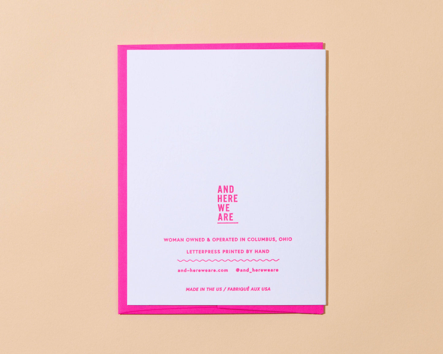 And Here We Are - Birthday Babe Letterpress Greeting Card - Barbie, Hearts - Made in USA - Summer