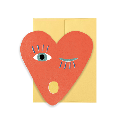 Isatopia - Heart Blink Gold - Die Cut Card