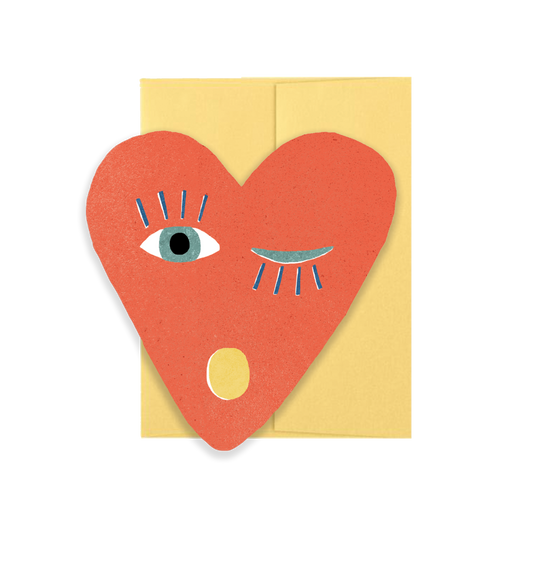 Isatopia - Heart Blink Gold - Die Cut Card