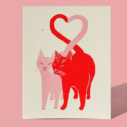 Bromstad Printing Co. - Love Cats Special Edition - Risograph Card