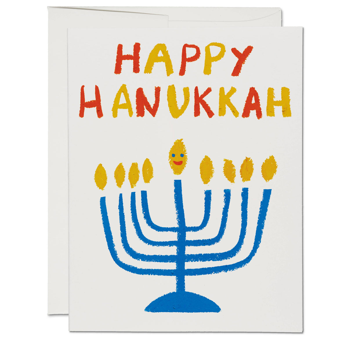Red Cap Cards - Happy Menorah holiday greeting card: Singles