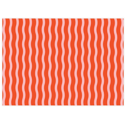 The Social Type - Tangy Red Fussy Stripe Tissue Paper