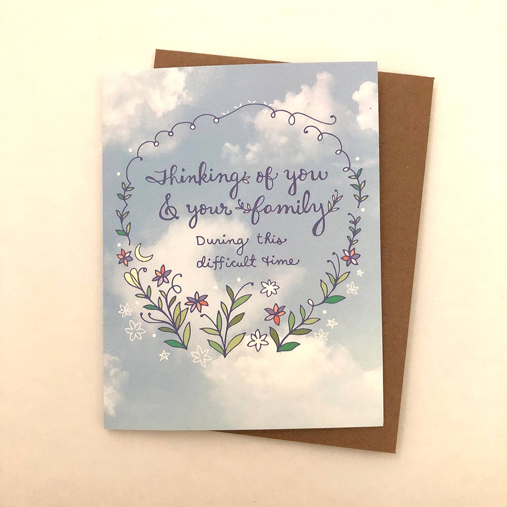 Cynla - Sympathy Sky Card - sympathy greeting card