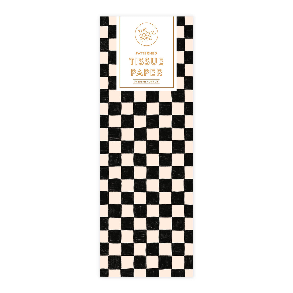 The Social Type - Black Checker Tissue Paper