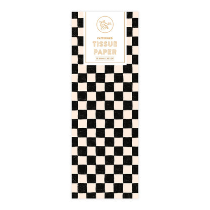 The Social Type - Black Checker Tissue Paper