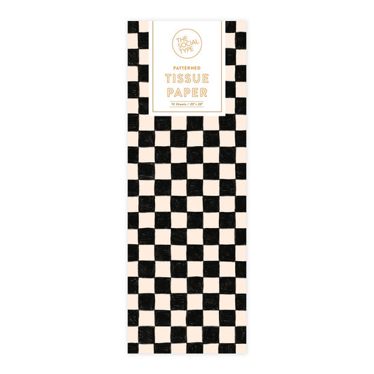 The Social Type - Black Checker Tissue Paper