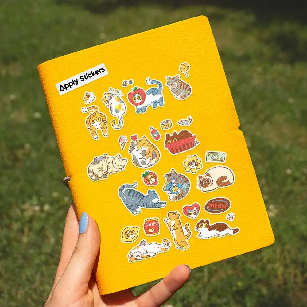 Apply Stickers - Bodega Kitties Sheet — Mini-Sticker Stationery Sheet