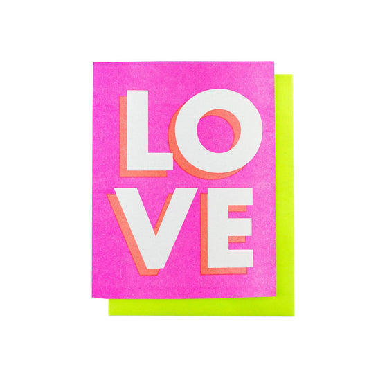 Next Chapter Studio - Square LOVE - Risograph Love Card: Single