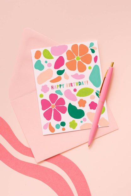 Isabella MG - Colorful Blob Birthday Card