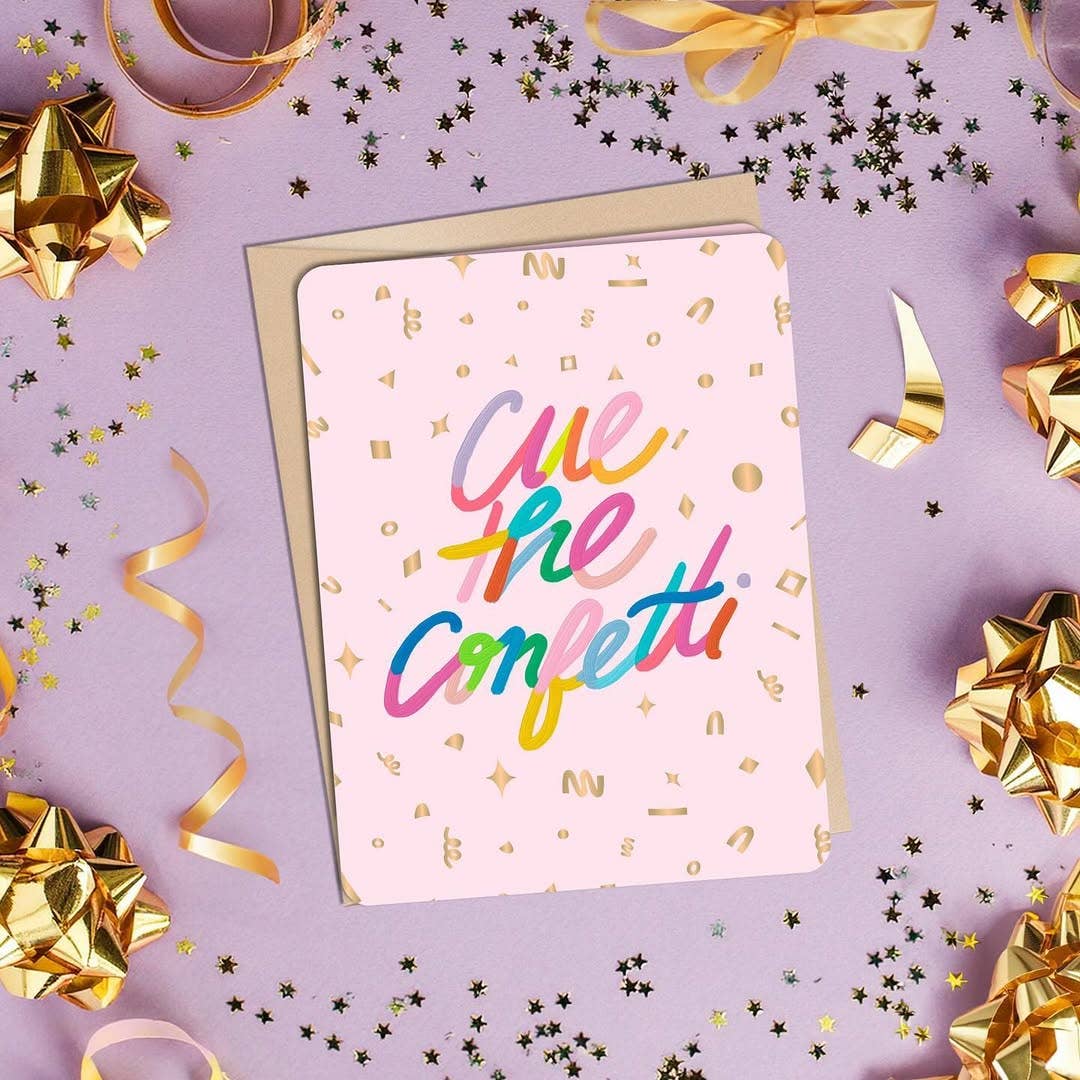 Willow & Ivy Press - Cue the Confetti Colorful Congratulations Card