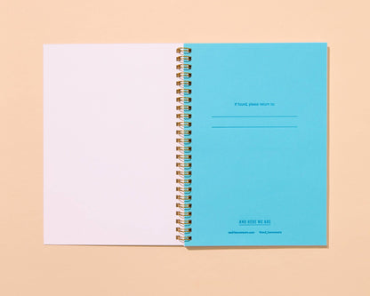 And Here We Are - Bows Letterpress Spiral Notebook - Coquette - Made in USA