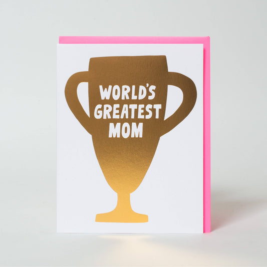 Ashkahn - Mother's Day Best Mom Gold Trophy Greeting Card