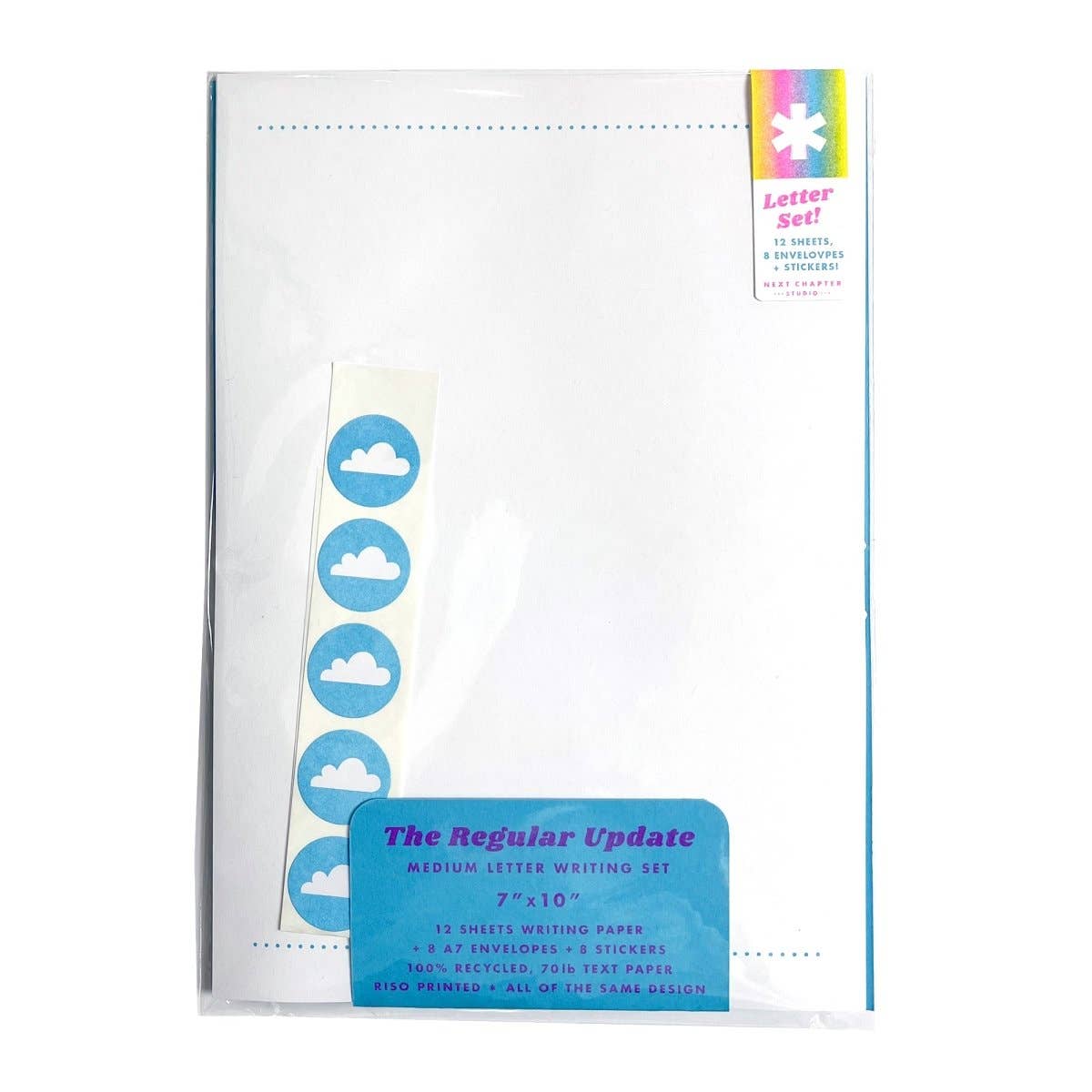 Next Chapter Studio - Letter Writing Set - Clouds / Aqua: Medium