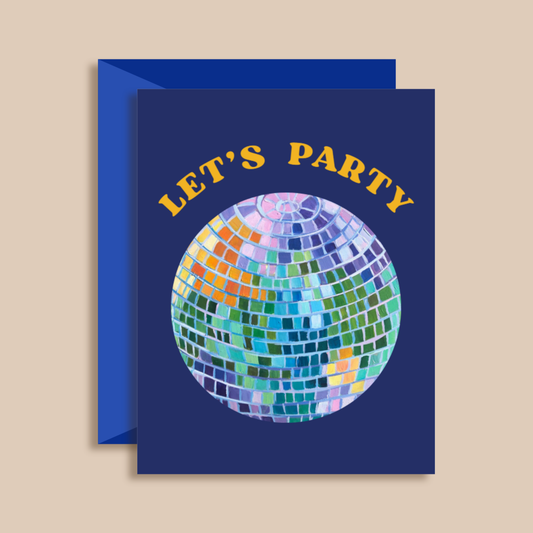 Painting With James - Disco Ball Let's Party Celebration Greeting Card