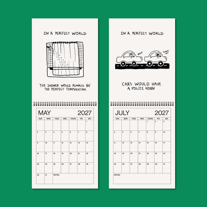 Gab Art & Design - 2027 illustrated wall calendar: in a perfect world