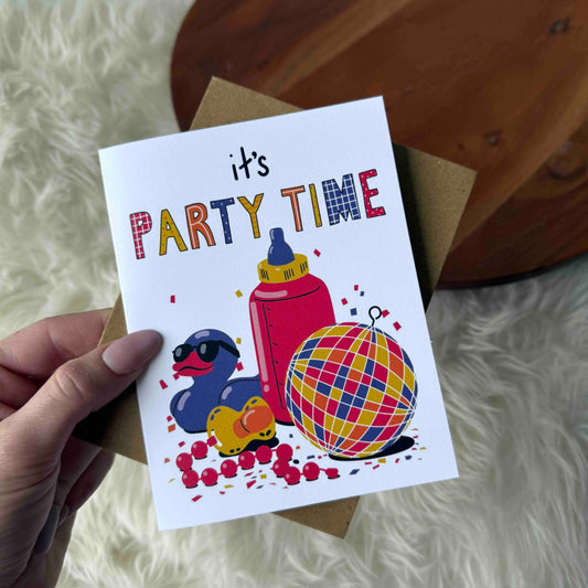 Big Moods - "It's Party Time" Baby Card