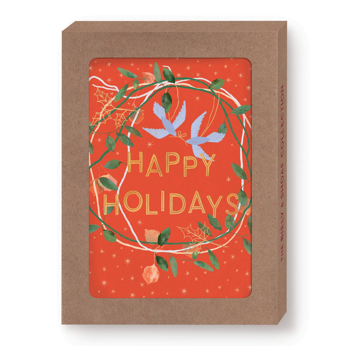 Biely & Shoaf - Wreath Happy Holidays Boxed Holiday Cards - Set of 10
