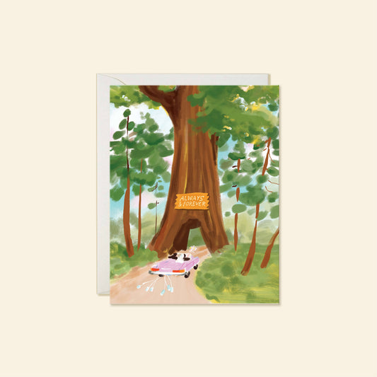 Karen Schipper - Sequoia Wedding – Whimsical Romantic Wedding Greeting Card