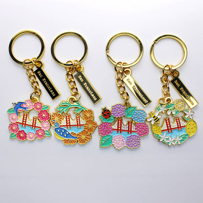 Tomoko Maruyama - San Francisco Golden Keychains: California Poppy & Quail