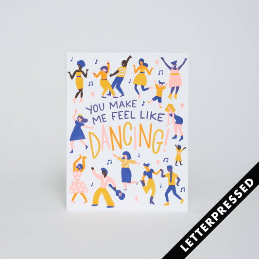 Hello!Lucky - Make Me Feel Like Dancing Letterpress Card : Paper tab