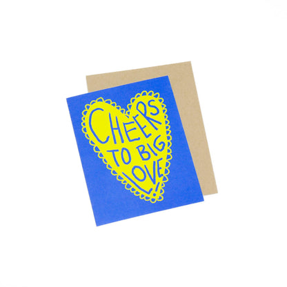 Gab Art & Design - Cheers to big love - greeting card