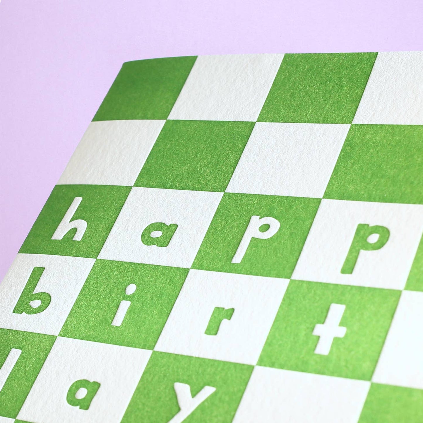Shorthand Press - Birthday Checker - Letterpress Greeting Card