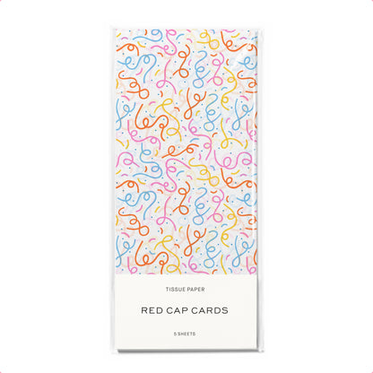 Red Cap Cards - Confetti tissue paper: 5 Sheets