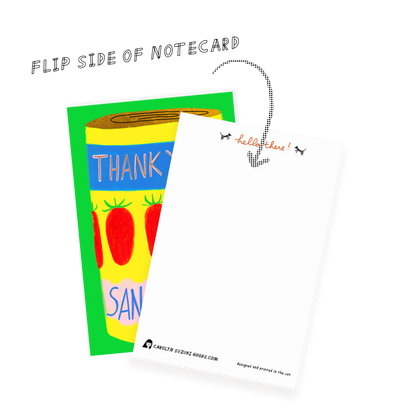 Carolyn Suzuki - GRAZIE MILLIE - Flat Notecard