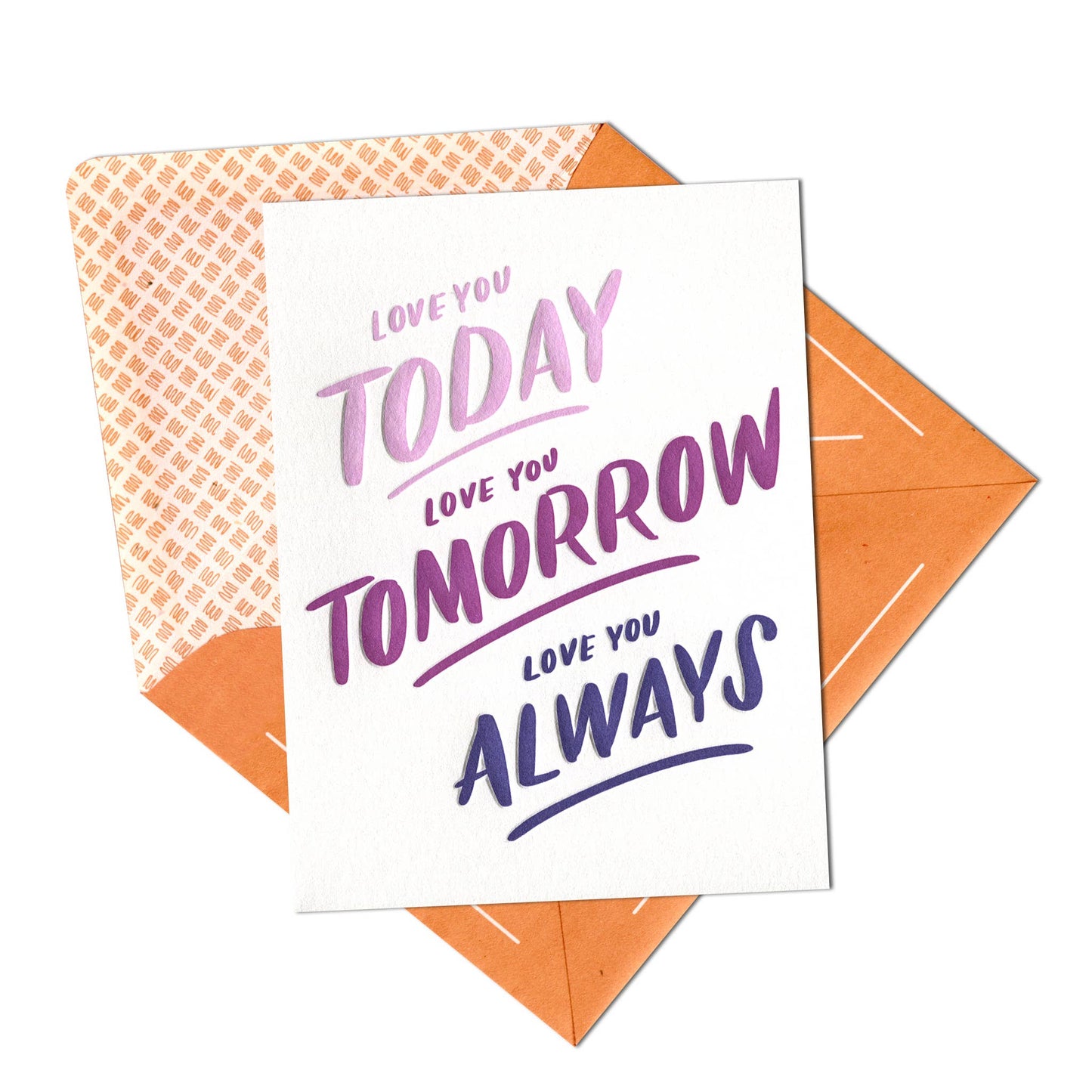 INK MEETS PAPER - Today, Tomorrow, Always - single love card