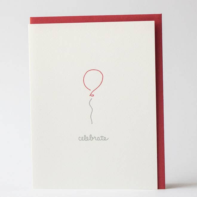 Albertine Press - Celebrate - Balloon Greeting Card