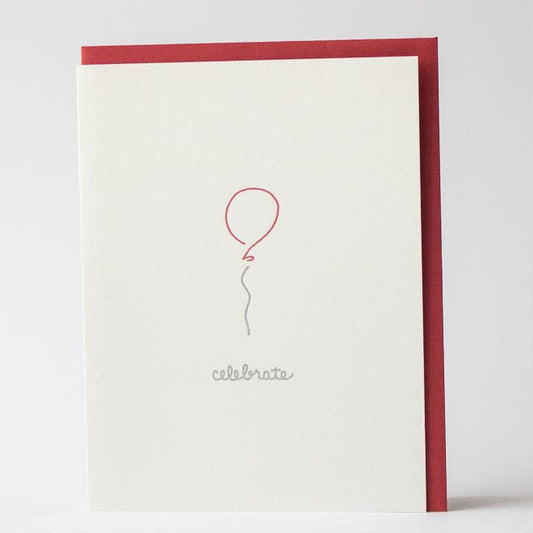 Albertine Press - Celebrate - Balloon Greeting Card