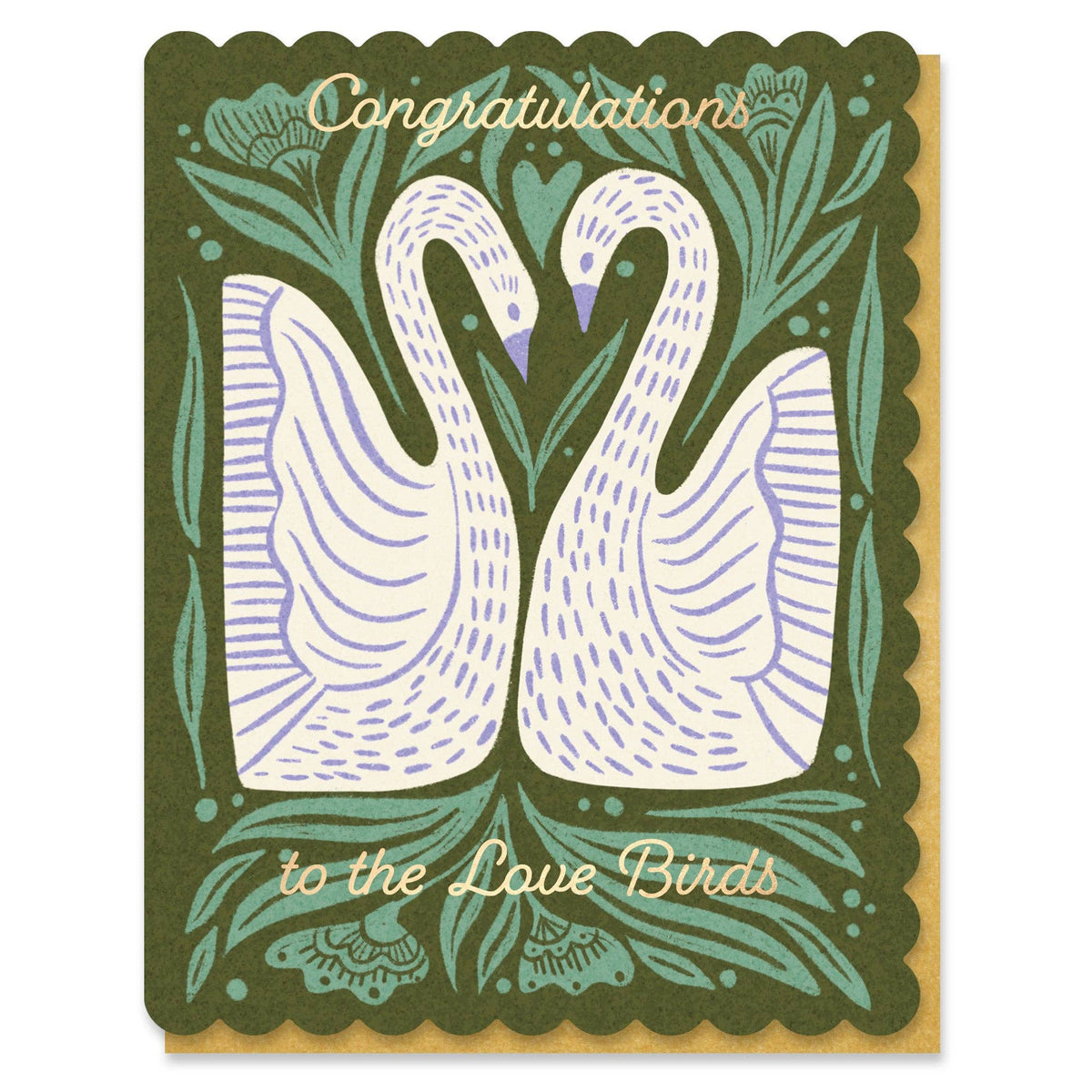Paper Parasol Press - Wedding Folk Swans Card