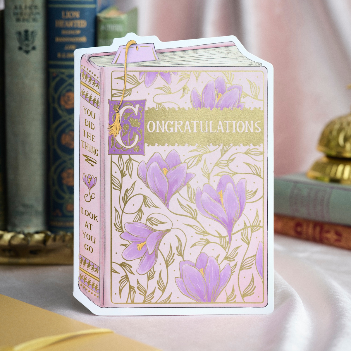Good Juju Ink - Congratulations Book Cover Diecut Card