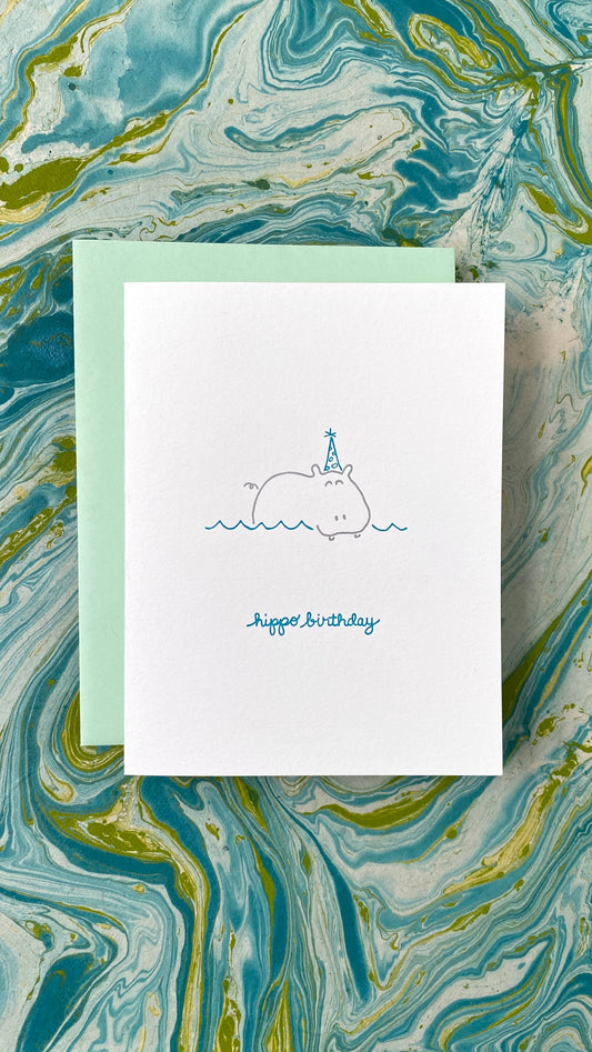 Albertine Press - Hippo Birthday Greeting Card