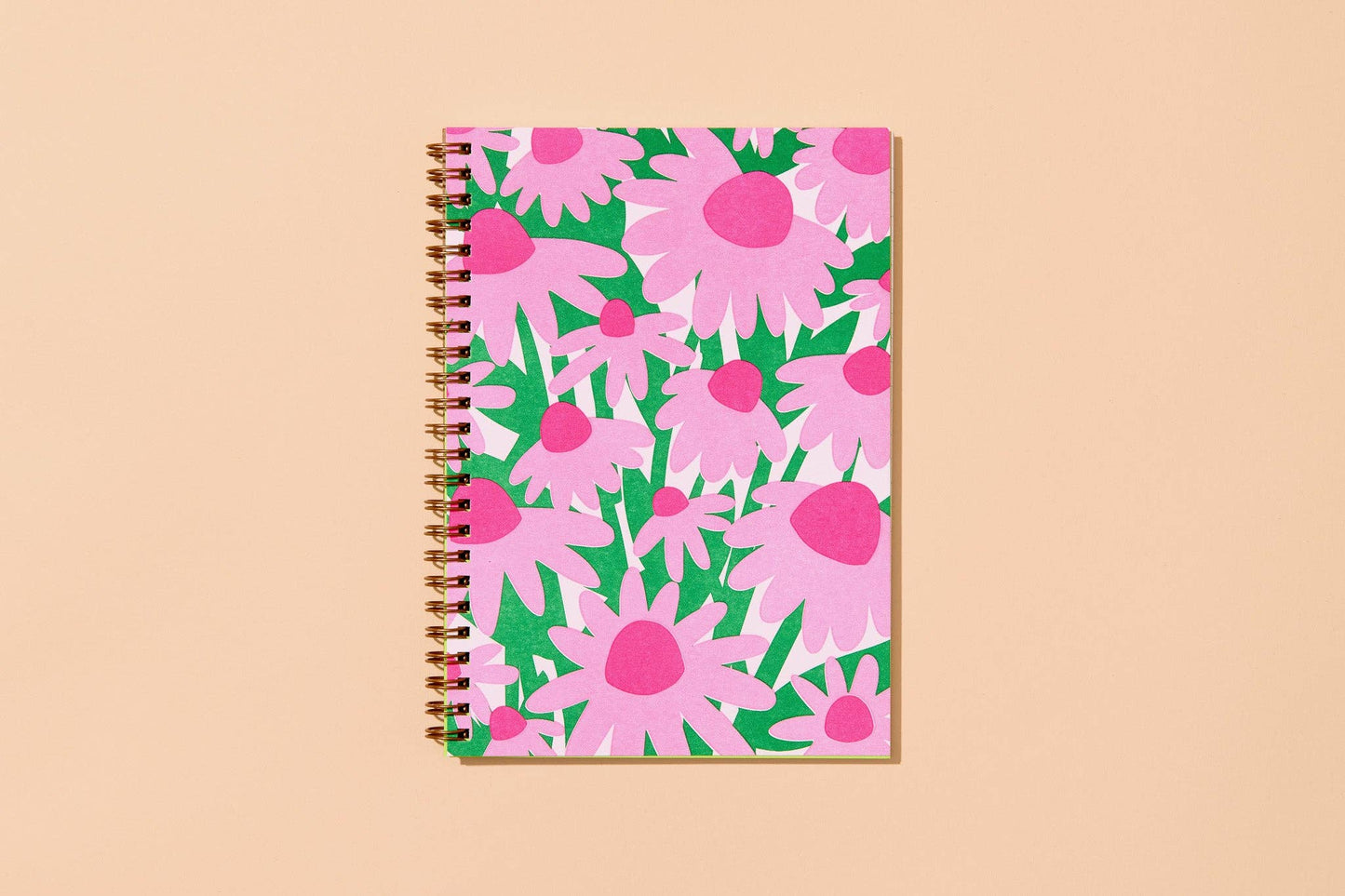 And Here We Are - Letterpress A5 Spiral Notebook—Coneflower (Floral Summer)