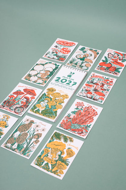 Egg Press - 2027 Gnomes & Mushrooms Postcard Wall Calendar Phoebe Wahl