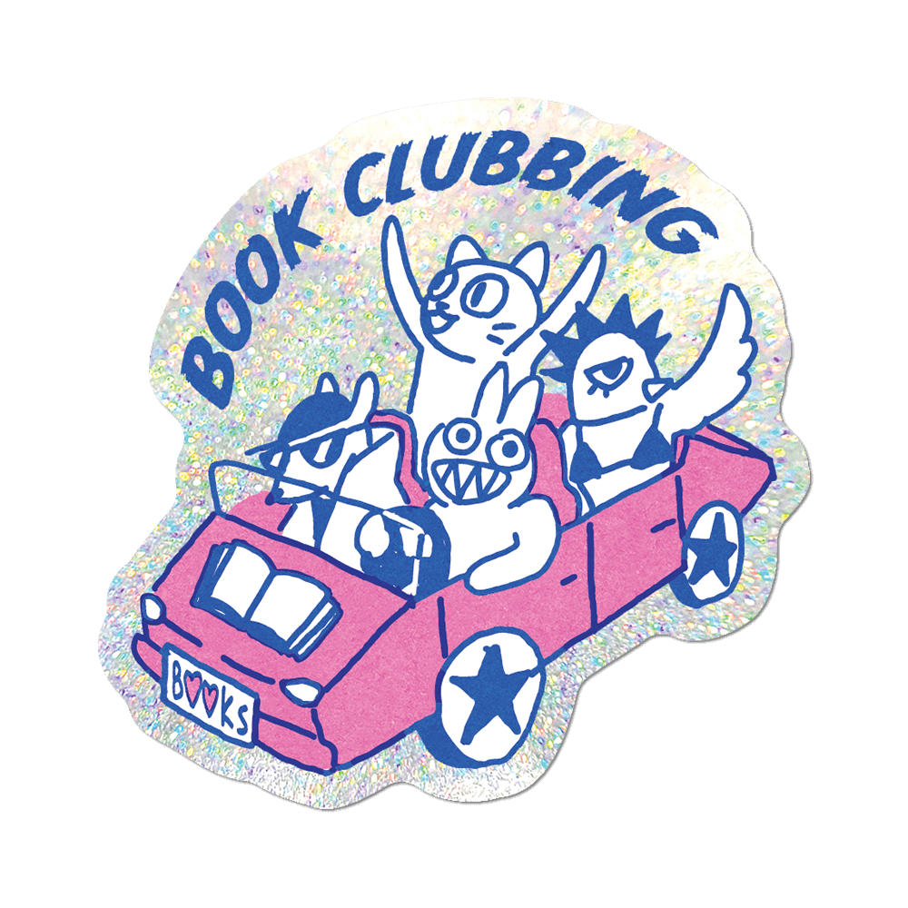 Apply Stickers - Book Clubbing by Apply (bookish) - Die-Cut Sticker