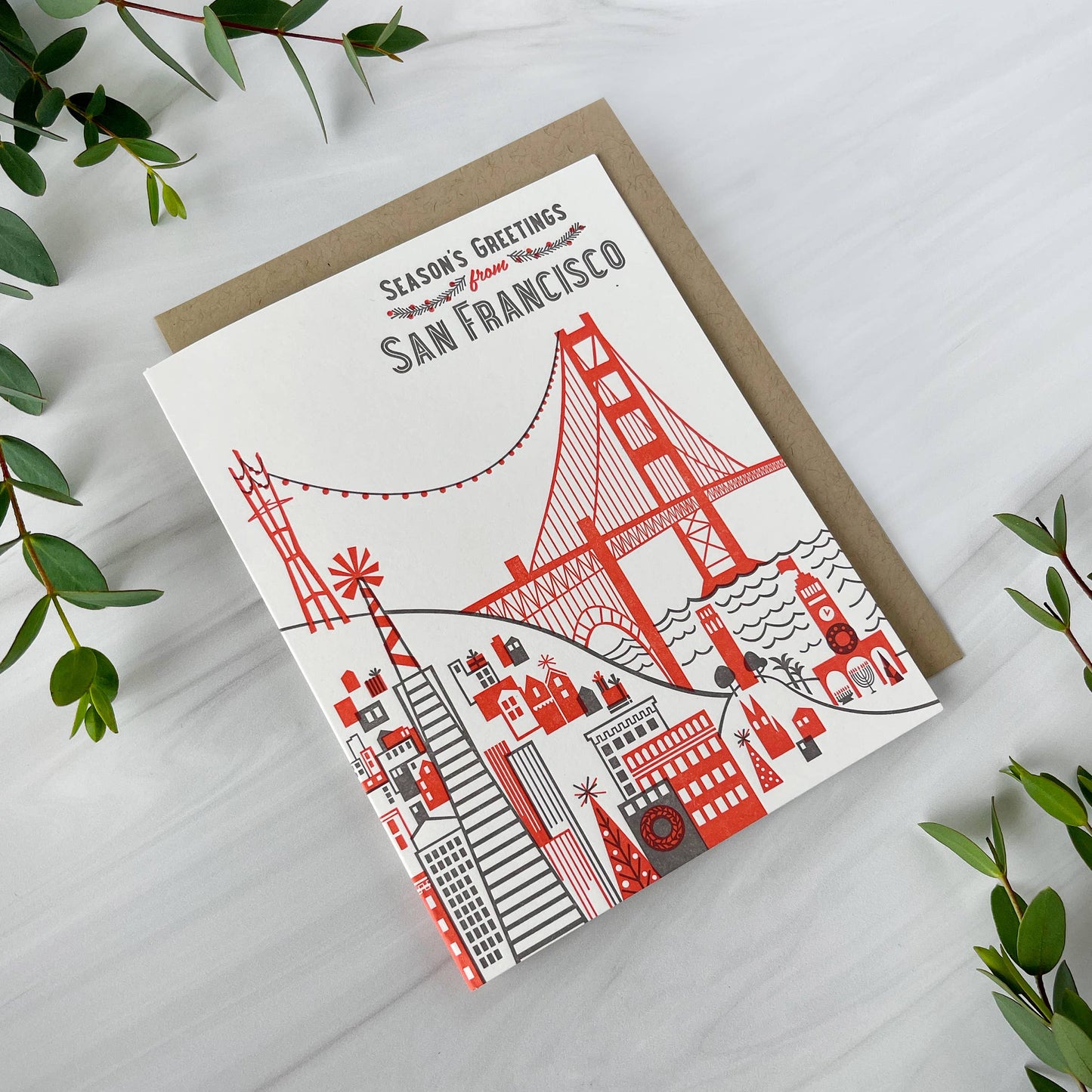 Paper Parasol Press - Season's Greetings from San Francisco Card (Box Set of 6)