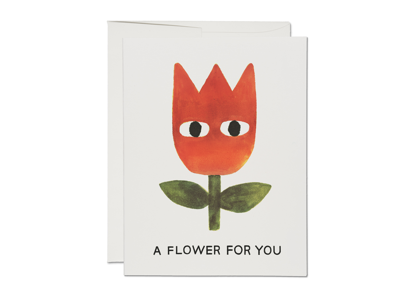 Red Cap Cards - A Flower friendship greeting card: Singles