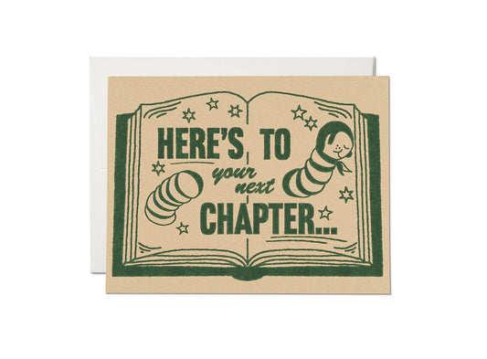 Red Cap Cards - Next Chapter congratulations greeting card