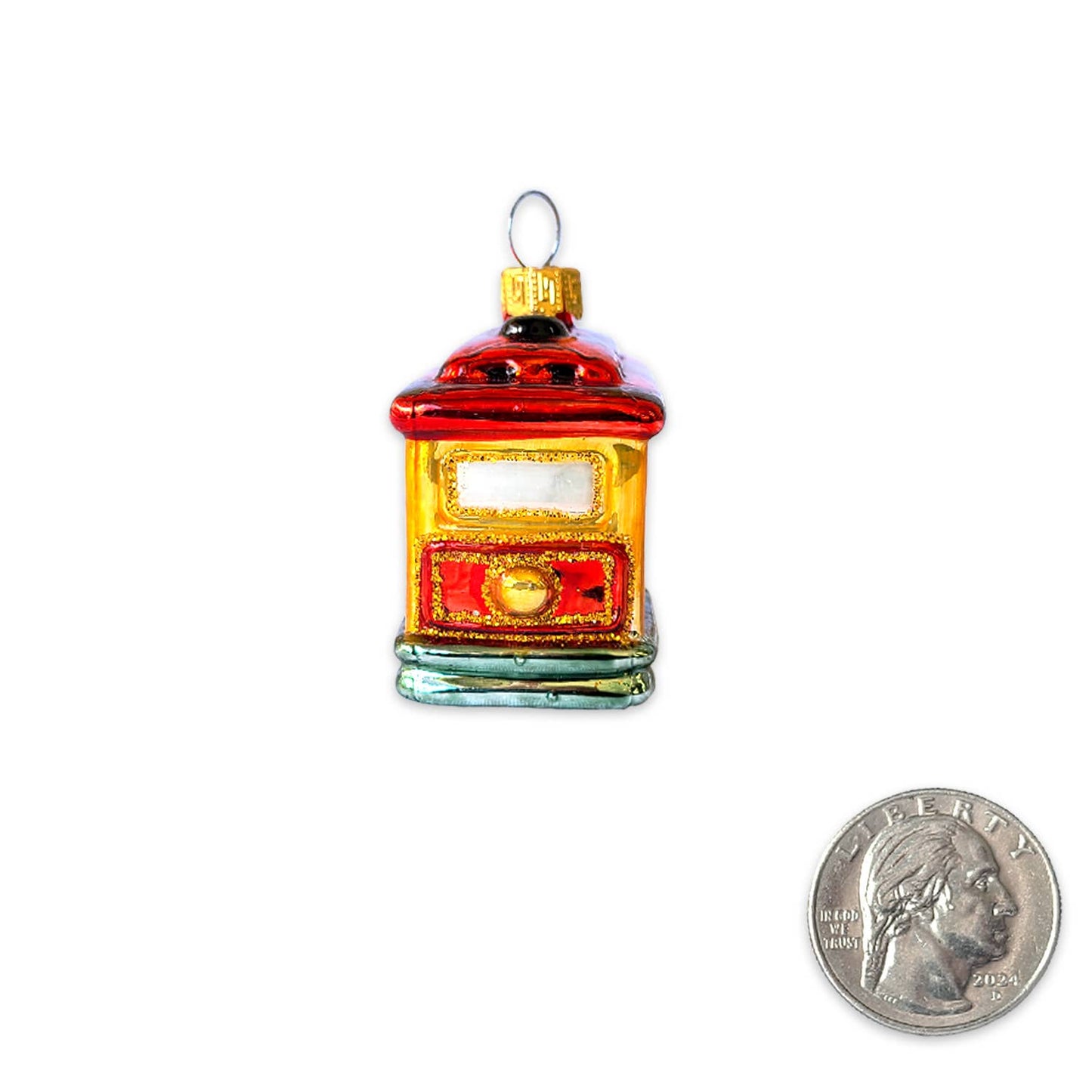 SF Mercantile - Mini Cable Car Mini Glass Ornament